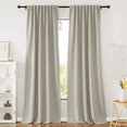 thumbnail image 5 of NICETOWN Room Darkening Curtains for Bedroom, Rod Pocket/Back Tab/Hook Belt Blackout Thermal Insulated Privacy Energy Saving Window Treatments, Natural, 52"x108", 2 Panels, 5 of 8