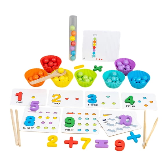Juguetes para contar y clasificar colores, manipuladores matemáticos, juego de combinación, habilidades motoras finas, cuentas educativas sensoriales