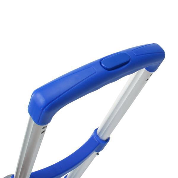 Alvantor Blue Folding Aluminum Stair Climber Hand Truck with 165 lb Capacity and Bungee Cord