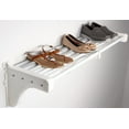 thumbnail image 2 of EZ Shelf DIY Expandable Closet Shelf - 21.5" - 32.25" - White - Mounts to Back Wall (Floating) with 2 End Brackets - Easy to Install - Strong - Wire Shelving Alternative - Wall Mounted Hanging Shelf, 2 of 2
