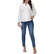 thumbnail image 2 of Camisas de maternidad con botones para mujeres INSPIRE CHIC, de manga larga, de algodón jacquard, blusa semitranslúcida para el trabajo en oficina, color blanco, 2 of 6