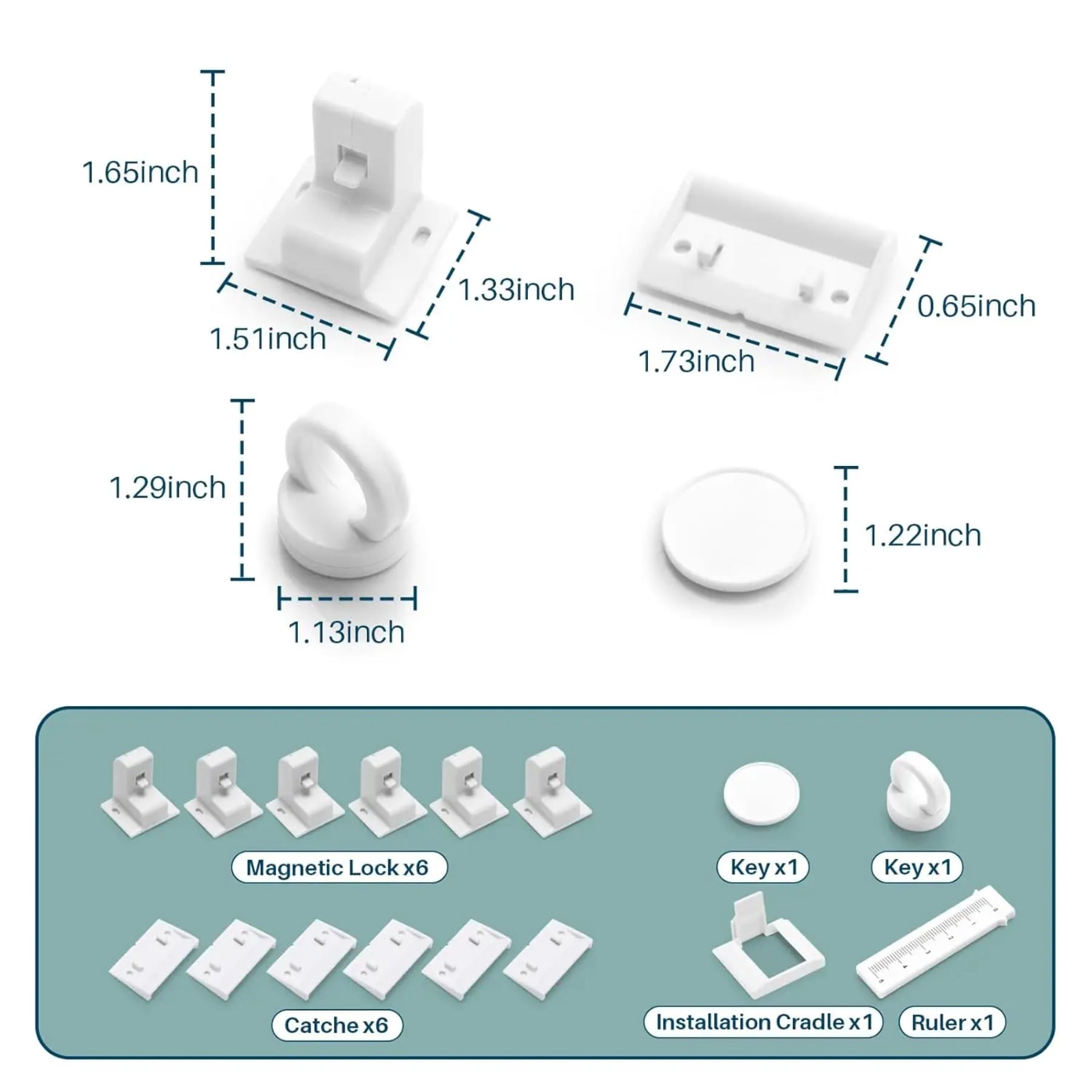 Child Proof Magnetic Cabinet Locks Baby Safety Locks for Fridge Drawers Invisible Design Hassle Free Installation