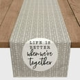 thumbnail image 3 of Creative Products Life Is Better When We're Together 16x90 Cotton Twill Table Runner, 3 of 3