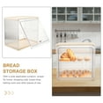 Bread Box for Kitchen Countertop Clear Double Layered Bread Container