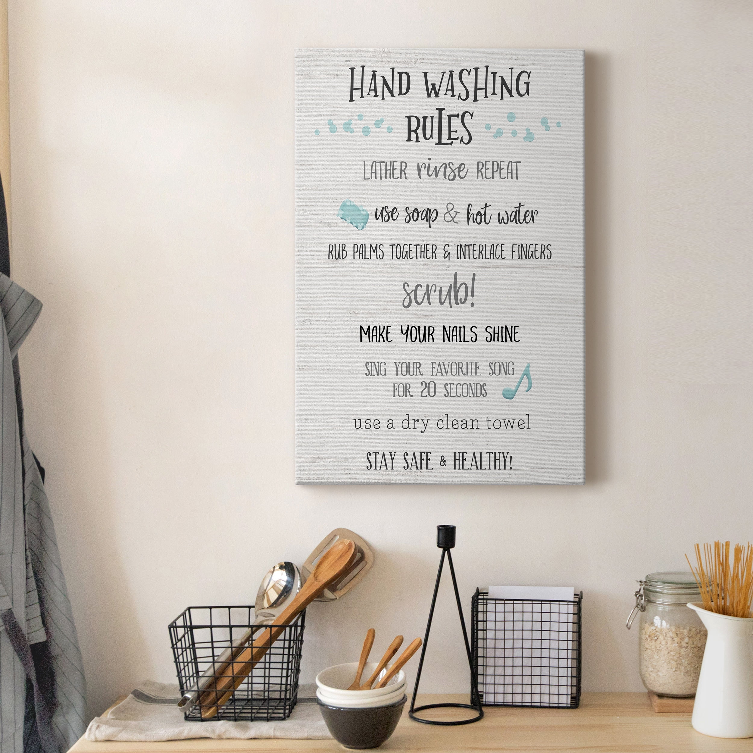 Stay Safe Rules Premium Gallery Wrapped Canvas - Ready to Hang - 8 x 12