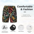 thumbnail image 5 of Lsque Mens Swim Trunks Snake And Flower Pattern - Bathing Suit Compression Liner - Beach Swim Shorts Swimwear - (S-3XL) - Stretch Quick Dry -Small, 5 of 9