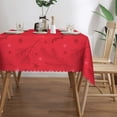 thumbnail image 3 of XMXT Polyester Rectangle Tablecloth, Red Holly Fruit Pattern Waterproof Table Cloth Home Dinner Decor Table Cover for Holiday Party, 54 x 72 inches, 3 of 9