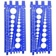thumbnail image 1 of 2Pc Nut Bolt Thread Gauge Checker Bolt Size and Thread Gauge Bolt Nut Thread Measure Gauge Bolt and Nut Identifier,2 x Thread Gauge Checker,Blue, 1 of 8