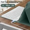 thumbnail image 3 of Magnetic Detachable Bluetooth Keyboard Case with 3 Viewing Angles, Pencil Holder & Full Protection - Compatible with iPad 10th Gen 10.9" 2022 (A2696/A2757/A2777) - Dark Green Folio Cover with, 3 of 5