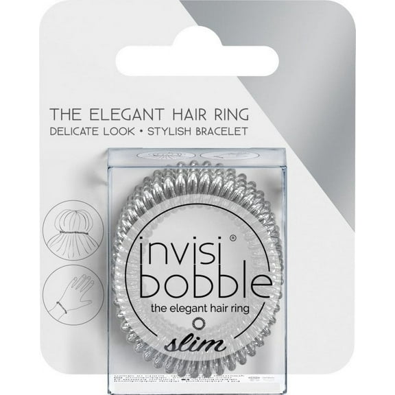 invisibobble SLIM The Elegant Hair Ring - Chrome Sweet Chrome