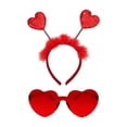 thumbnail image 2 of Juego de gafas con diadema y corazón para cumpleaños, regalos para niños, día de San Valentín y carnaval. Pluma, 2 of 9