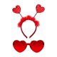 thumbnail image 2 of Diadema con forma de corazón y gafas, diademas con purpurina en forma de corazón, Hada de Cupido para celebración, regalos para el Día de San Valentín Pluma Yinane Gafas de sol, 2 of 8