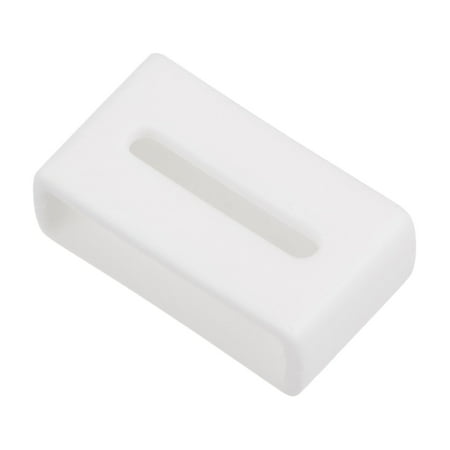 

Uxcell Watch Band Strap Double-sided Slotted Loops Silicone for 20mm Width Watch Band White
