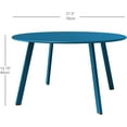thumbnail image 3 of Grand Patio 28" Round Steel Outdoor Coffee Table, Peacock Blue, 3 of 12