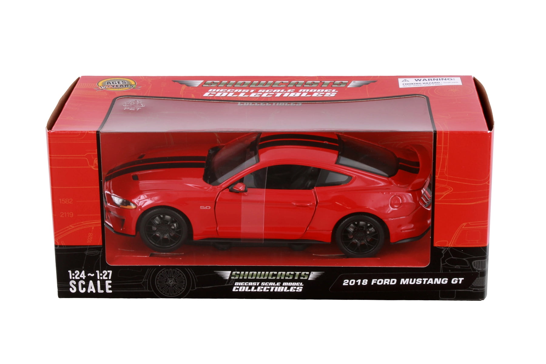 2018 Ford Mustang GT Hardtop, Red - Showcasts 71352R - 1/24 Scale Diecast Model Car