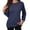 Navy, variant on Setooff Waffle Knit Long Sleeve Blouses for Women, Round Neck Eyelet Raglan Shirts, Solid Loose Plus Size Casual Fall Tops for Women