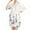 White, variant on Monfince Women Silk Nightgown Summer Loose Fit Printed Satin Robes For Women Short Kimono Bridesmaids Lightweight Soft Lingerie Robes