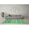 thumbnail image 3 of Ahgly Company Indoor Rectangle Abstract Turquoise Blue Modern Area Rugs, 2' x 4', 3 of 4