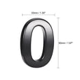 thumbnail image 4 of Uxcell 1.97" ABS Plating Self Adhesive House Number 0 Black 2 Pack, 4 of 7