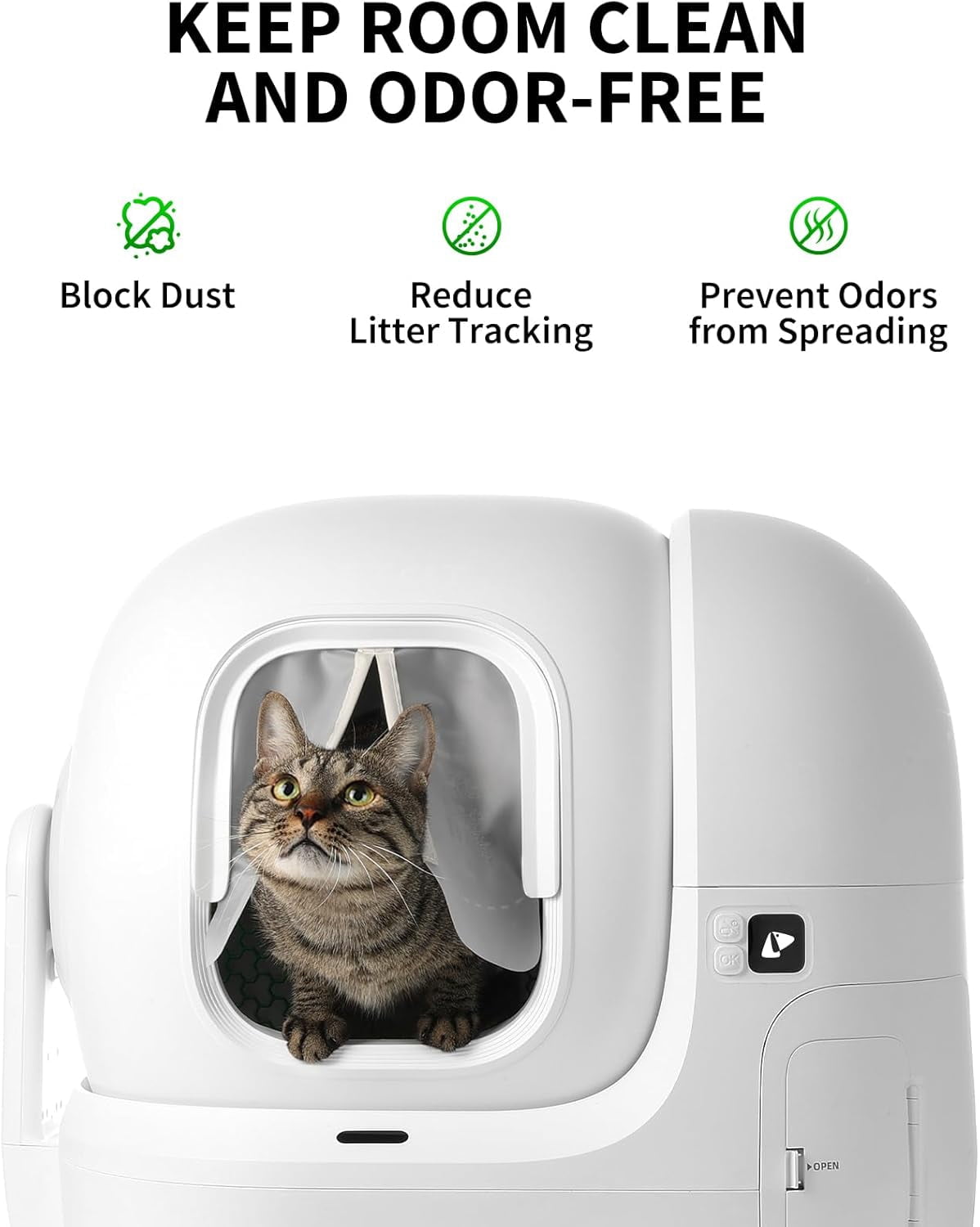 PETKIT Magnetic Dustproof Curtain 2.0 for PURAMAX 2/PUROBOT MAX PRO Automatic Cat Litter Box