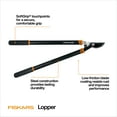 thumbnail image 3 of Fiskars Lopper, Hedge Shear, and Pruner Garden Tool 3-Piece Set with Stainless Steel Blades, Black and Orange, 3 of 13