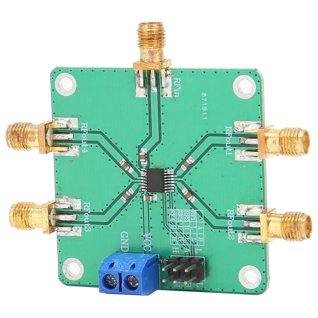 Tablero de Lanzamiento de un Polo 4, Suministros Elétricos Industriales 4 Lanza 10-3500MHz Módulo de Interruptor Disipación de Calor para varías Pruebas