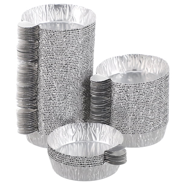 50 platos de pesaje de aluminio para muestras de laboratorio (30 ml)