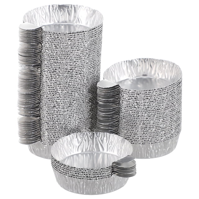 50 platos de pesaje de aluminio para muestras de laboratorio (30 ml)
