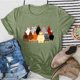 thumbnail image 2 of Gibobby Playera de Verano para Mujer Mujeres Casual Impresión Manga Corta Cuello Redondo Camiseta Suelta Blusa Tops(Verde,M), 2 of 4
