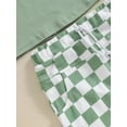 thumbnail image 6 of Spewahor Toddler Boy Summer Clothes Checkerboard Print Short Sleeve T-Shirt with Elastic Waist Shorts 2Pcs Outfit 0 6 12 18 24 Months 2-4T, 6 of 9