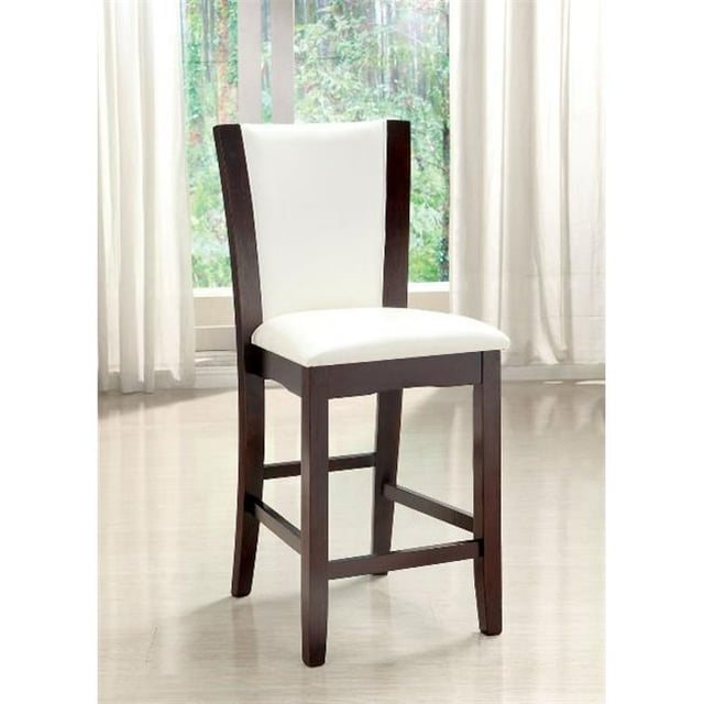 Furniture Of America IDF-3710WH-PC Manhattan III Counter Height Chair, 2 Pack - Dark Cherry