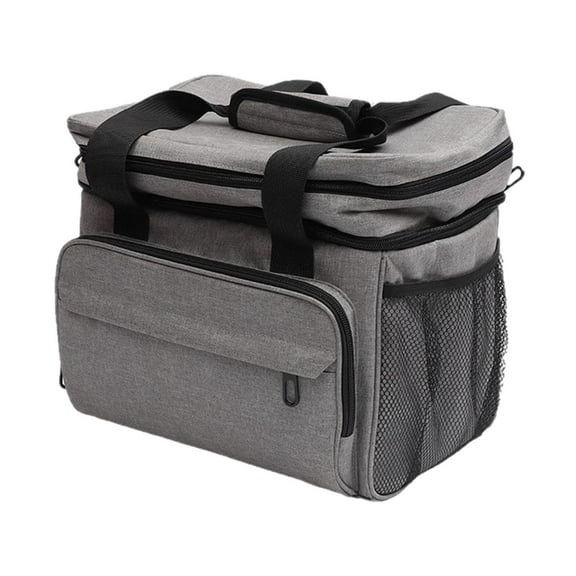 Dualoai Empty First Aid Bag Large Capacity Medicine Organizer for Outdoor Travel Car Gray