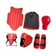 thumbnail image 4 of Guardias de piernas de engranaje de Taekwondo con bolsa de almacenamiento Ajustable Set de entrenamiento de boxeo para kickboxing Muay Thai Sploping Rojo, 4 of 8