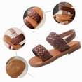 thumbnail image 7 of TOWED22 Girls Cute Heart Sandals Open Toe Summer Flats Dress Sandals Shoes Brown,10, 7 of 7