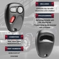 thumbnail image 5 of KeylessOption replacement fob for Cadillac/Chevrolet/GMC (25695954) 4-button remote key fob w/ trunk release, 5 of 5