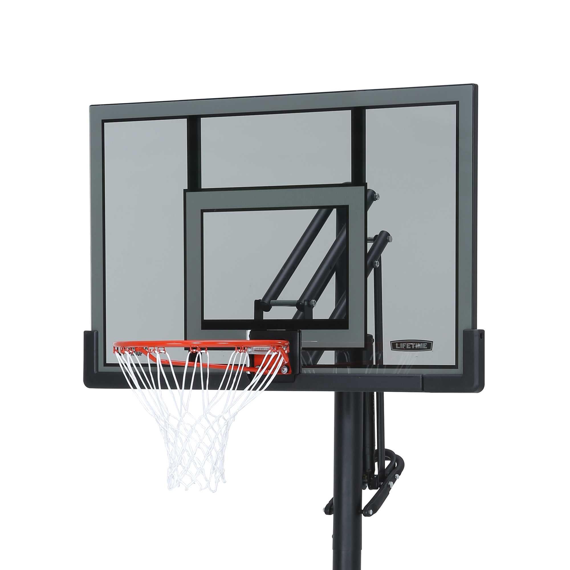 Lifetime 7.5 ft. - 10 ft. Adjustable Height 52" Shatterproof Outdoor Portable Basketball System (Adult)