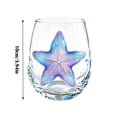 thumbnail image 2 of JWZZYD Artisanal Blue Ringed Octopus Glassware, 3.9" 2D Octopuses Stemless Wine Glasses, Handcrafted Marine Animal Bar Glass for Coastal Home Decor, Ocean Lovers(Starfish, 1 Pack), 2 of 7