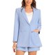 thumbnail image 1 of Conjunto de 2 piezas INSPIRE CHIC para blazer de manga larga y pantalones cortos, 1 of 5