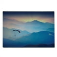 thumbnail image 2 of Sports Cutting Board, Paraglide Flying over Majestic Mountains Morning Valley Sunrise Sports Freedom Theme, Decorative Tempered Glass Cutting and Serving Board, Large Size, Blue Pink, by Ambesonne, 2 of 5