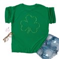 thumbnail image 4 of Chemise de la Saint-Patrick pour Femmes Imprimée d'Hiver Décontractée à Fleurs, 4 of 4