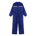 thumbnail image 4 of Alvivi Mens Hooded Work Overalls Coveralls Reflective Stripes Basic Work Jumpsuit Uniforms Blue 5XL, 4 of 7