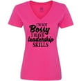 thumbnail image 3 of Inktastic I'm Not Bossy I Have Leadership Skills Women's V-Neck T-Shirt, 3 of 5