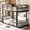 Black + Metal + Twin, variant on Queen over Queen Bunk Bed with Ladders & Guardrails, Upgraded Round-Pipe Metal Frame, Stylish & Versatile for Any Room,Black
