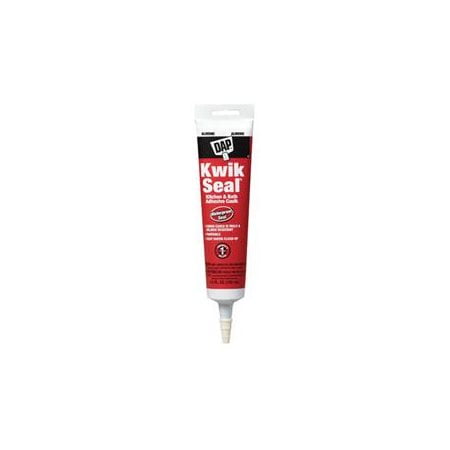 DAP Kwik Seal Kitchen and Bath Adhesive Caulk, Almond, 5.5 oz
