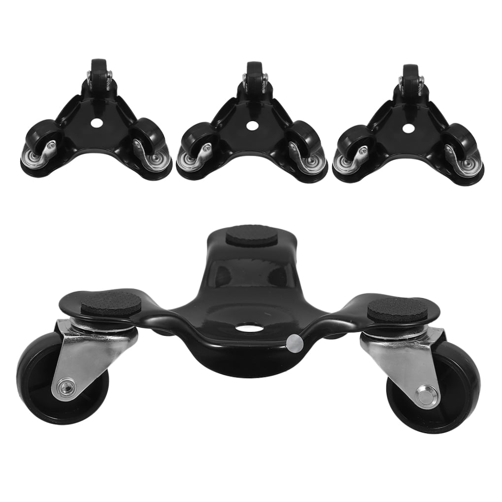 Mobestech Heavy Duty Furniture Sliders with Wheels, Carbon Steel Construction, Black, 4-Pack for Easy Moving and Floor