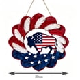 thumbnail image 2 of Virelaxpo Independence Day Wooden Sign Three Color Pendant Outdoor Yard Home Decor Flag Pattern Patriotic Celebration 4th of July, 2 of 6