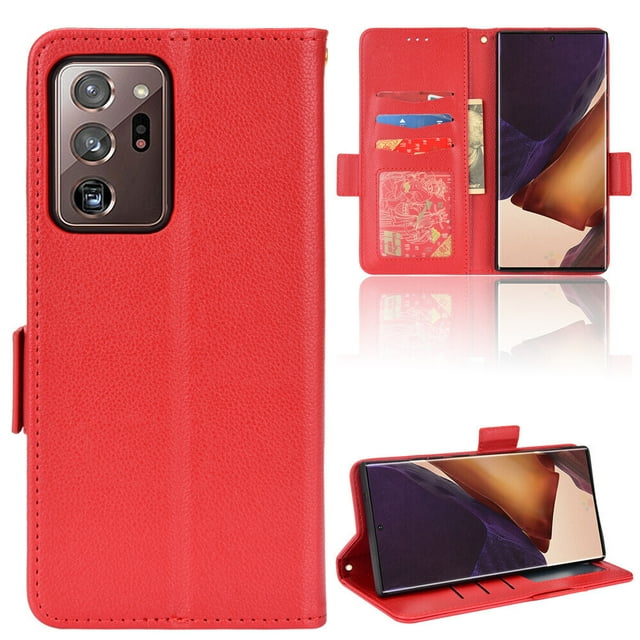 Samsung Galaxy Note 20 Ultra Étui, Étui Portefeuille à Rabat en Cuir PU avec Fentes pour Cartes et Fermeture Magnétique pour Samsung Galaxy Note 20 Ultra