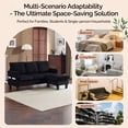thumbnail image 4 of Ktaxon Convertible Sectional Sofa, L Shaped Couch with Storage Ottoman, Corduroy 3-Seater Couch for Small Space Living Room Black, 4 of 8