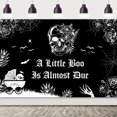 thumbnail image 2 of A Little Boo Is Almost Due Backdrop Halloween Baby Shower Decorations for Boy and Girl Halloween Ghost Themed Background Decor, 2 of 4