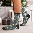 thumbnail image 7 of Pofeuu Flowers and Bee Print Crew Socks, Adult Running Hiking Socks for Youth and Adult, 7 of 7